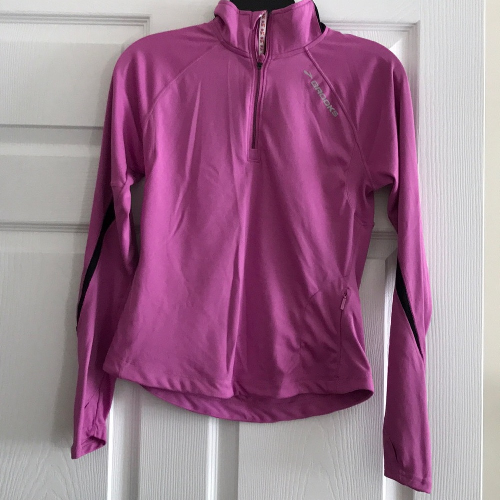 Brooks running long sleeve half zip